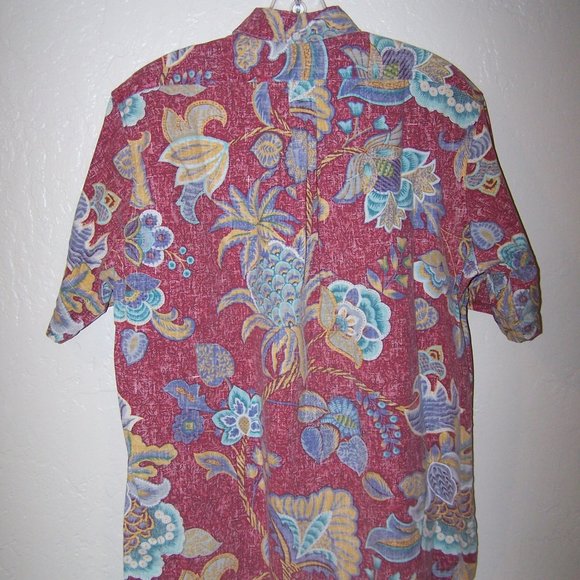 VINTAGE REYN SPOONER HAWAIIAN FLORAL SHIRT S3437 - Picture 7 of 11
